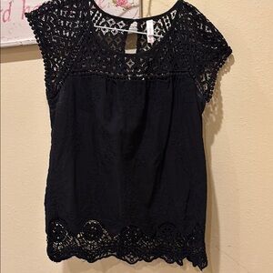 Elegant Black Lace Top